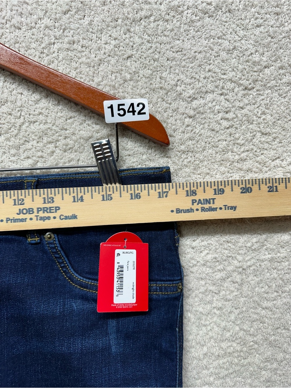 NWT Spanx Flare Jeans XL Dark Wash Pull-On Shaping Stretch Denim Midnight Shade - Picture 10 of 12